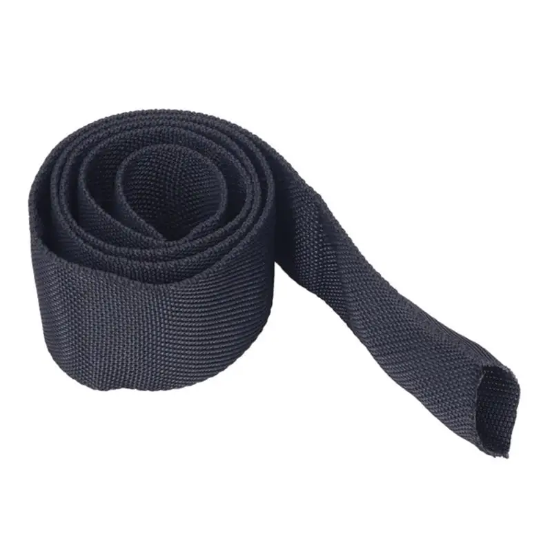 Polyester Winch Rope Protective Sleeve Black Universal for 5cm Width Cable Line Winch Rope Protector Winch Strap Sleeve