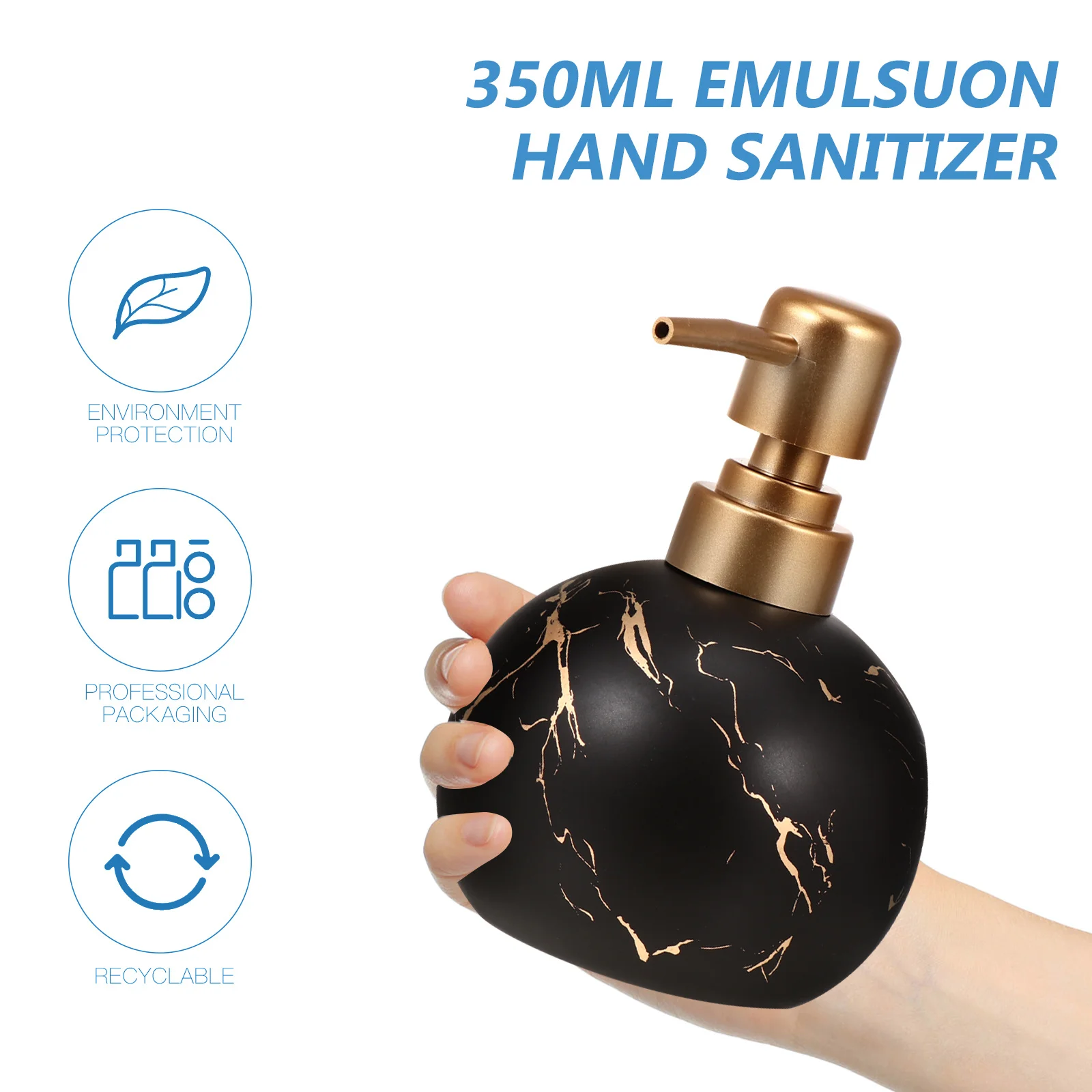 

Ceramic Lotion Bottle High Temp Firing Matte Pump No Rust Large Capacity Easy Refill Clean Shampoo Gel Shower Gel