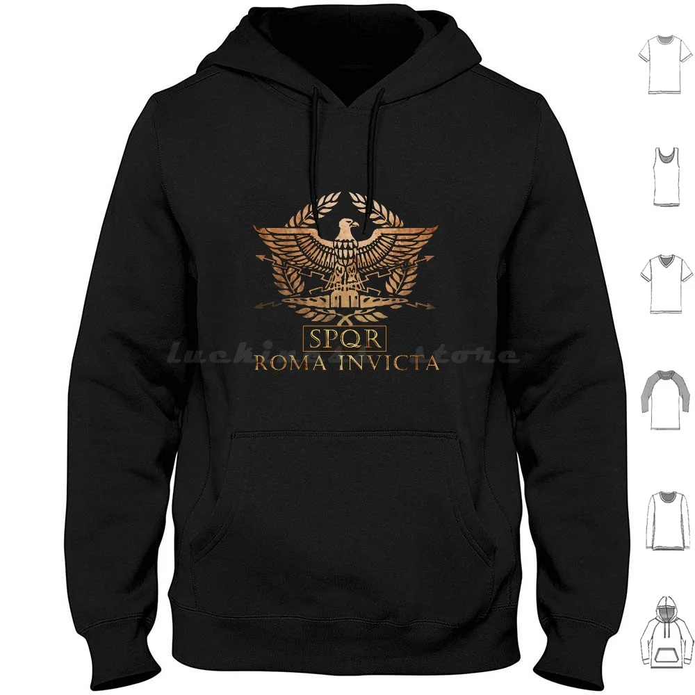 Spqr-Roma Invicta-Unconquered Hoodies Long Sleeve Spqr Roma Invicta Unconquered