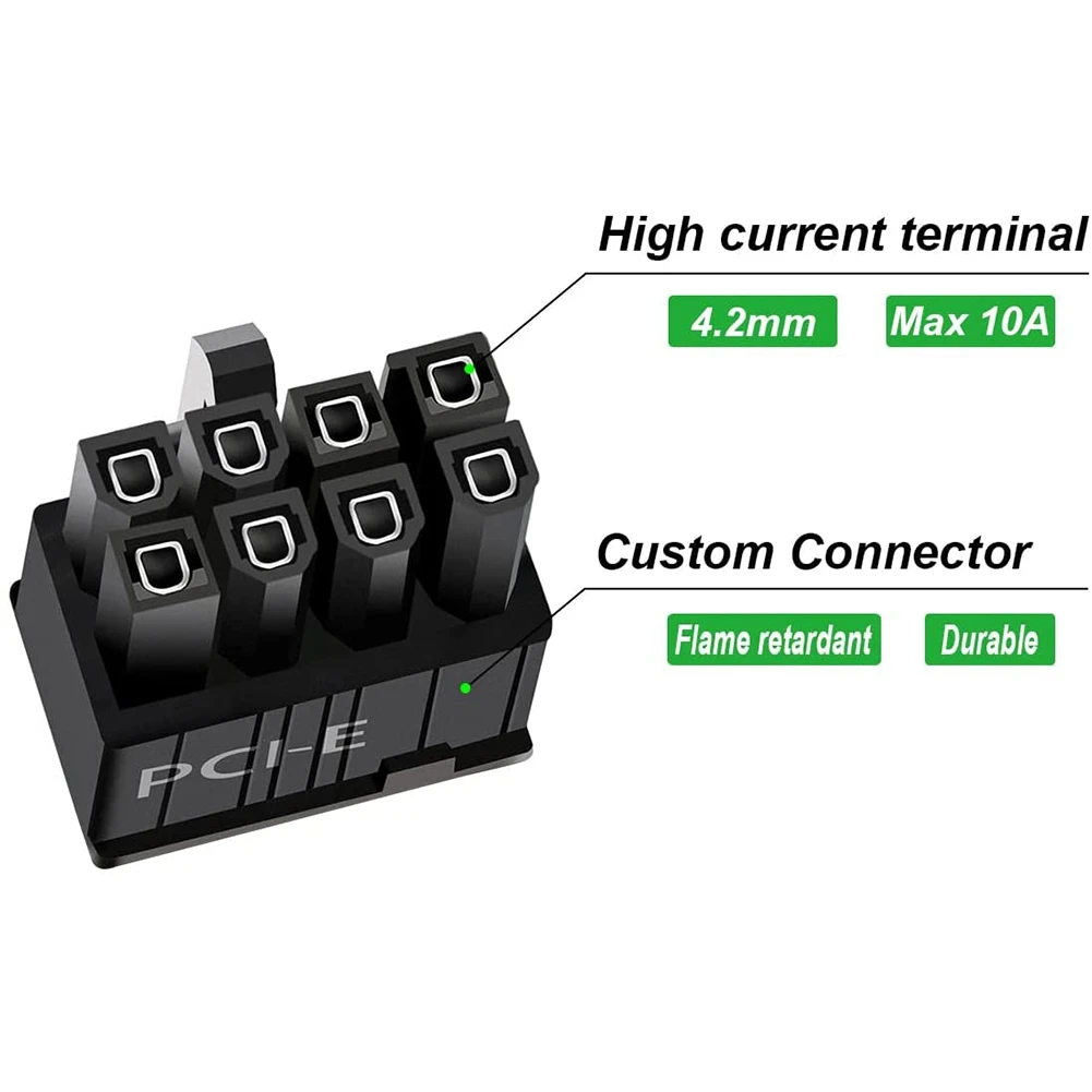 Кабель питания VGA Male to Dual PCIe 8 (6+2) Pin Male PCIE GPU для модульного источника питания G+G2 G3 G5 GA B3 B5 T2