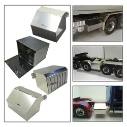 1pcs Metal Silver Toolbox for 1/14 Tamiya RC Truck Car For scania 770S For volvo FH16 King Hauler 56344 For man