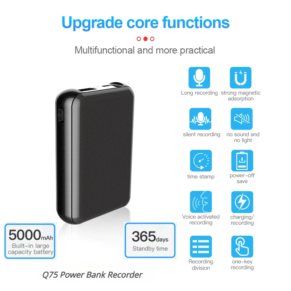 Registratore Vocale Digitale 32GB Con Attivazione Vocale E Batteria 3200mAh - 2