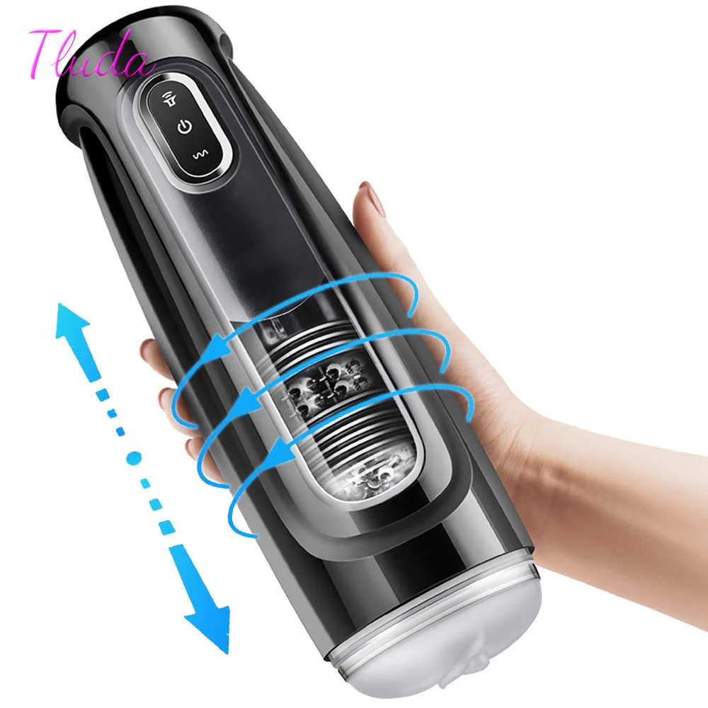 Automatic Male Mastubator Telescopic Rotating Masturbation Cup for Men Blowjob Pussy Machine Sex Toys Adult Goods for Men 18+