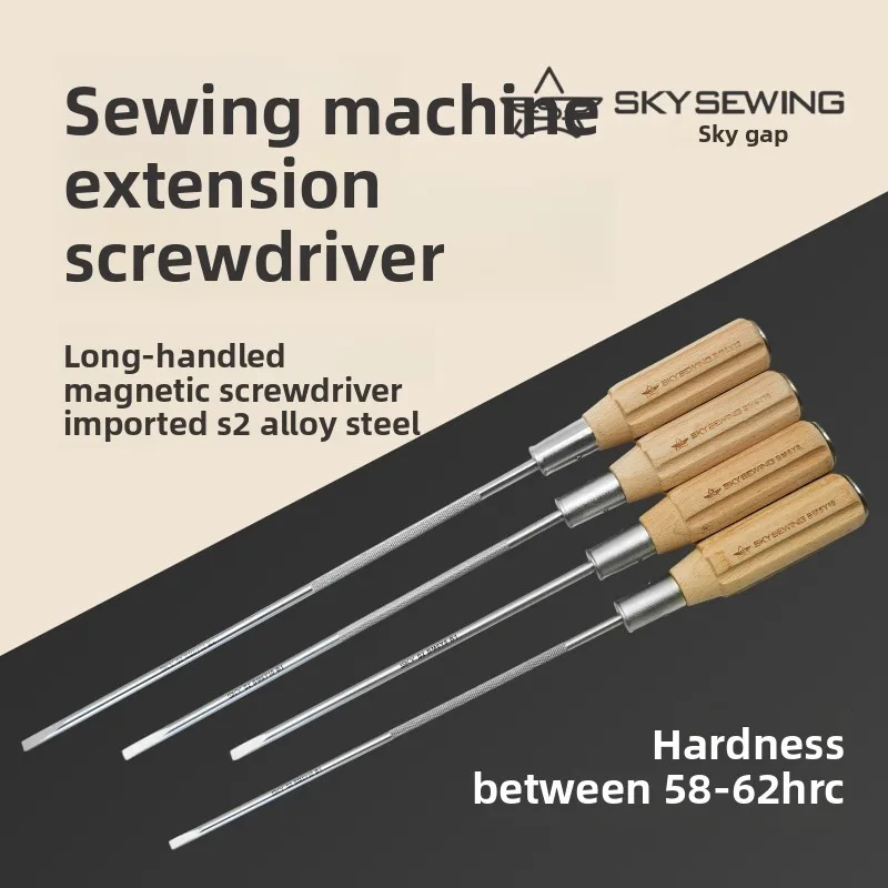 10/12 Inch Wooden Handle Slotted Screwdriver Special For Sewing Machine Maintenance Repair Tools