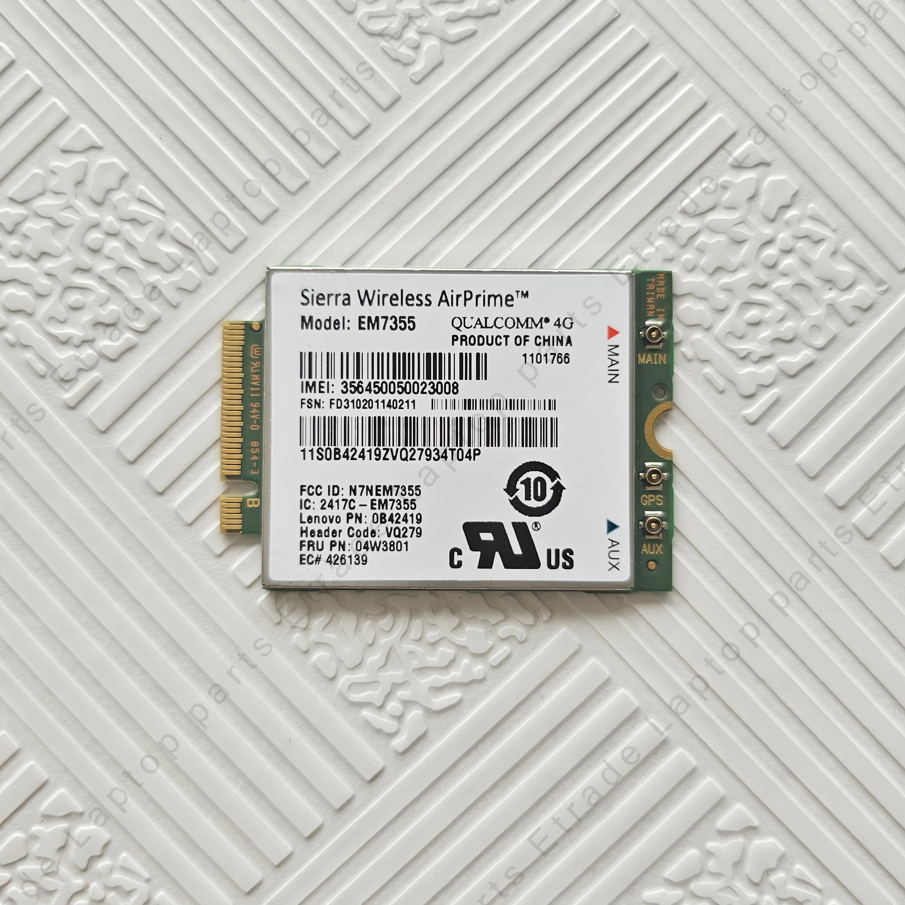 For SIERRA EM7355 04W3801 GOBI5000 4G LTE PCIe Module 100M WWAN WiFi Card for Lenovo THINKPAD X1 X240 W540 T440P T431S L440