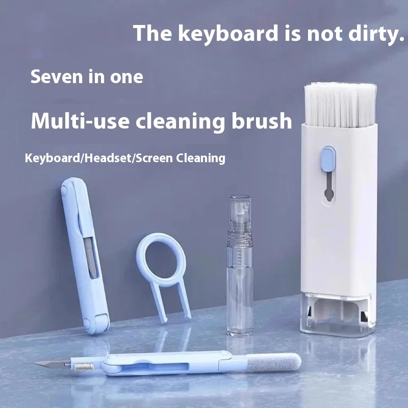 Picture 7: 7-In-1 Computer Cleaning Kit - Soft Bristle Brush For Mechanical Keyboard, Dust Removal Tools For Pc/Laptop, Electronics Mainten