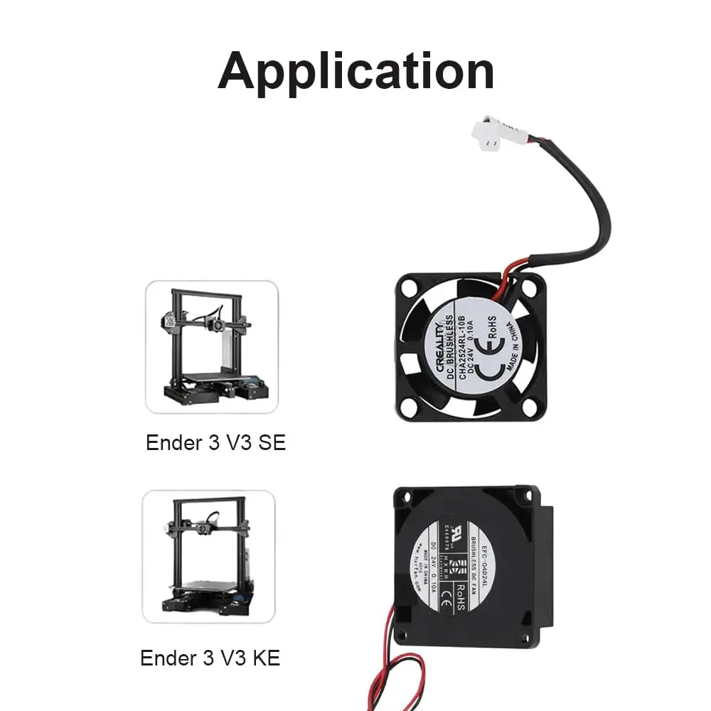 24V 4010 Wentylator dmuchawy DC 24V 2510 Osiowy wentylator chłodzący Extruder Hotend Wentylator radiatora do Creality Ender 3 V3 SE/Ender 3 V3 KE — zdjęcie produktu 6