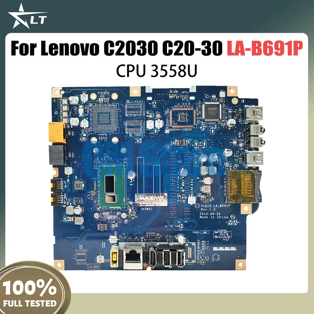 AIA10 LA-B691P Notebook Mainboard For Lenovo C2030 C20-30 Laptop Motherboard with CPU 3558U Fully tested