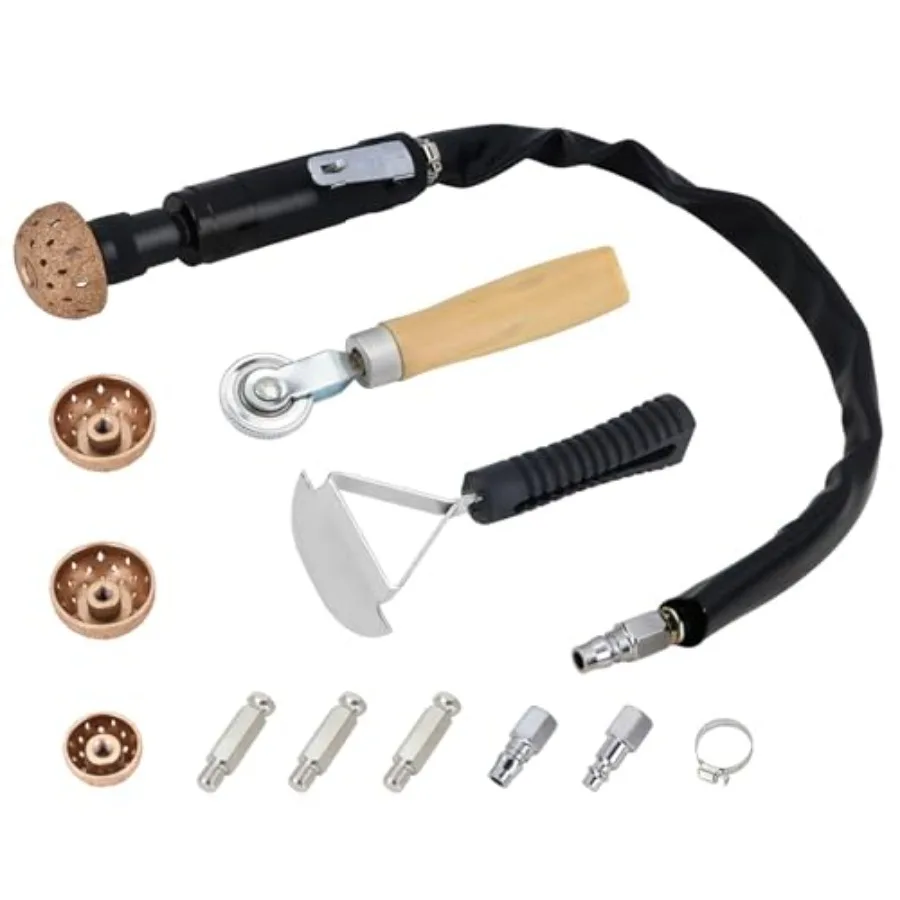 

Air Tire Repair Kits Wheel Polish Patch Tools Includes 2500RPM Low Speed Air Tire Buffer Tire Inner Liner Scrapper Patch Roller
