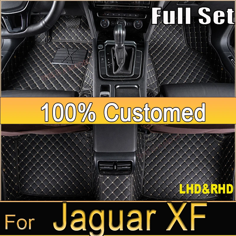 

Car Floor Mats For Jaguar XF X260 2016~2022 Carpet Rugs Durable Leather Mat Anti Dirty Pads Auto Interior Parts Car Accessories