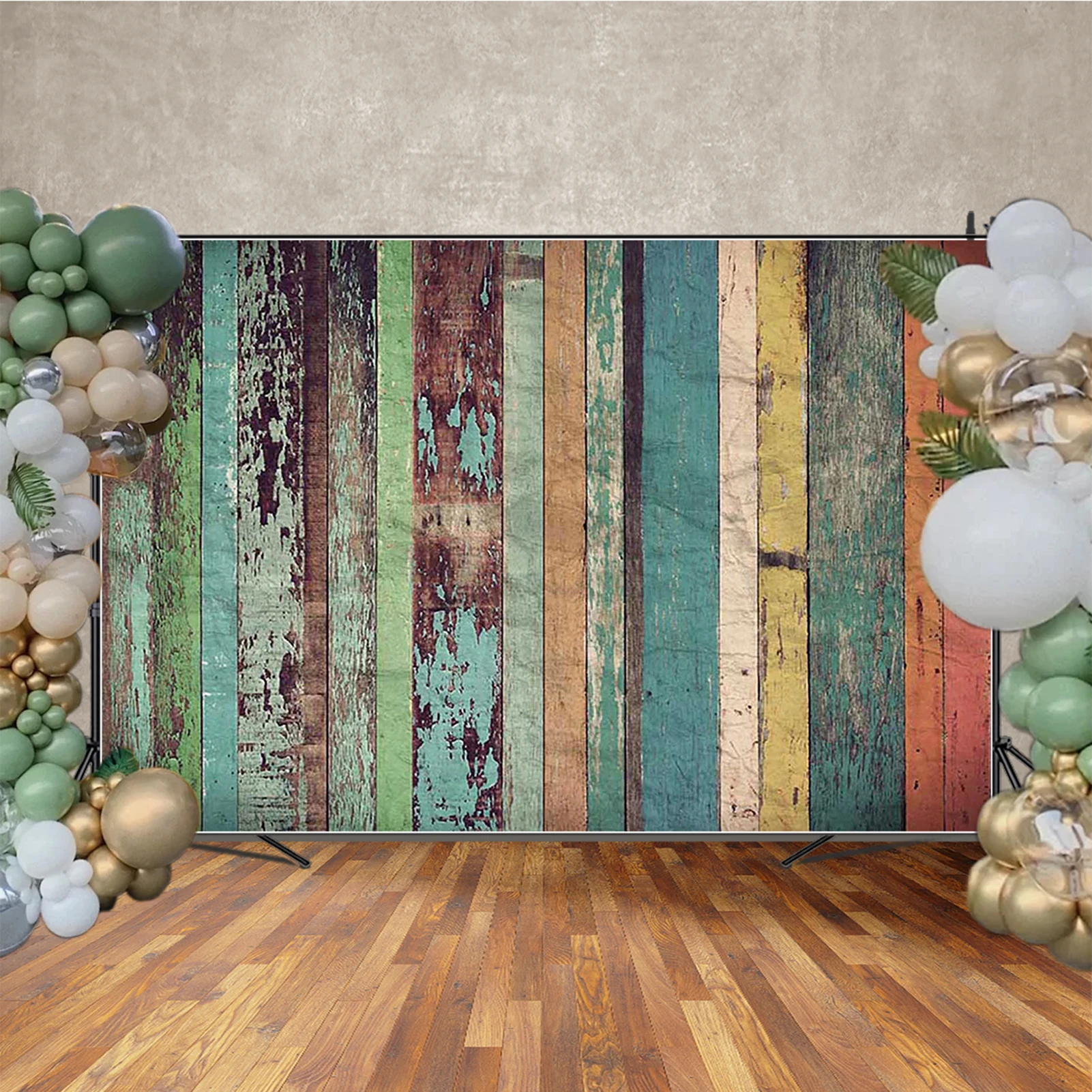 qg cenário de prancha de madeira para fotografia, placa de chão, fundos, zona fotográfica, cabine fotográfica, decorações de aniversário