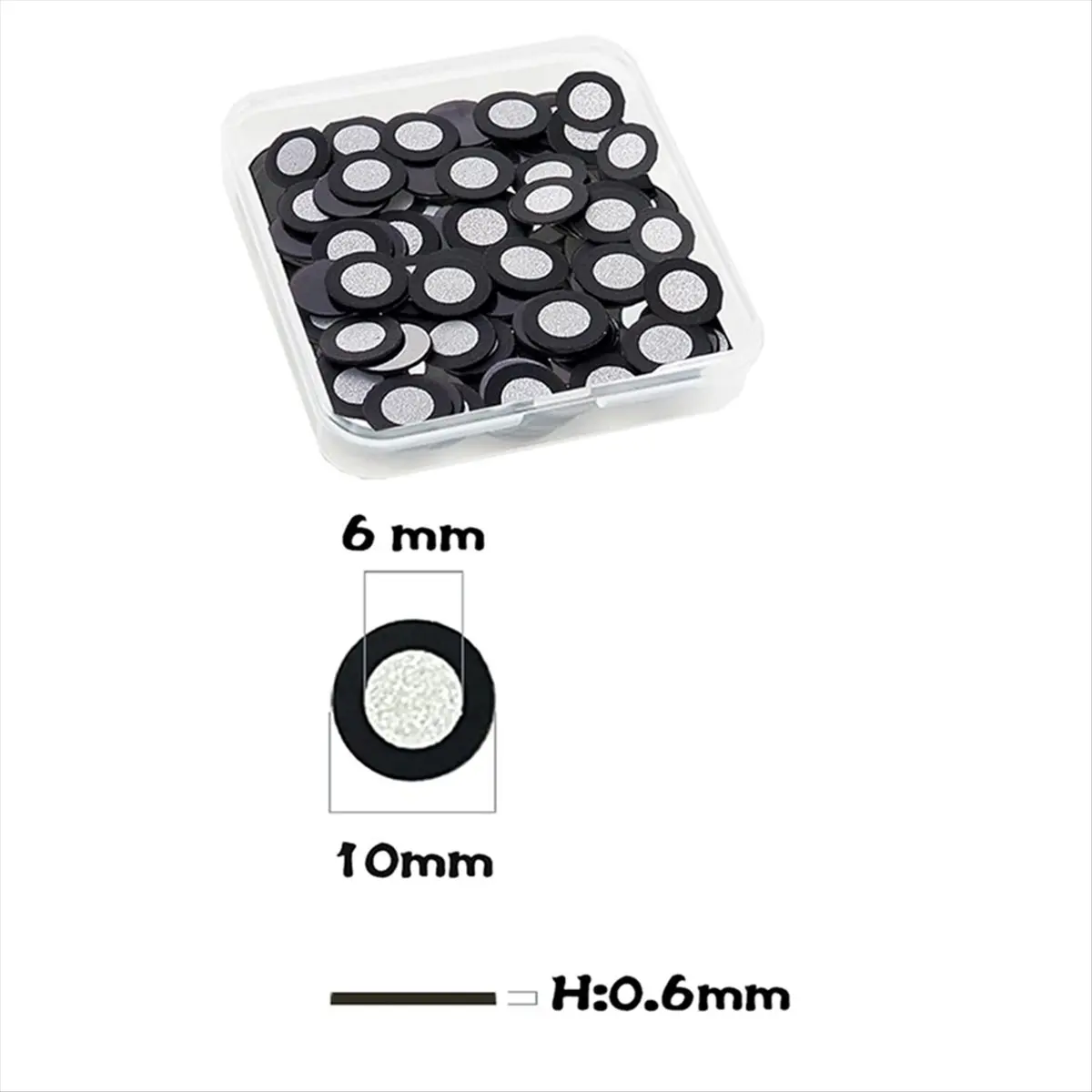 100pcs Magnetic High Reflective Marking Points for Handheld 3D Scanner Target Positioning Points 6mmx10mm