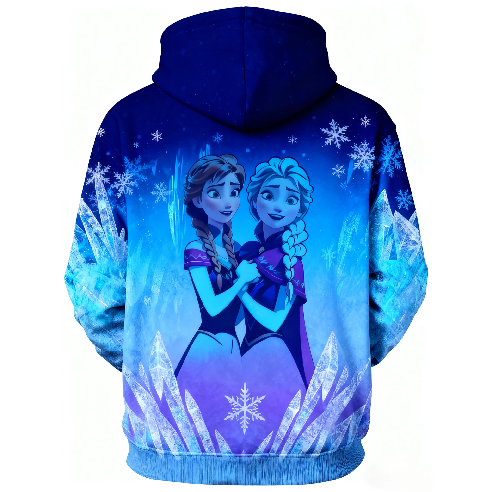 سويت شيرت Brave Elsa Anna بطبعة جرافيك، بلوفر شتوي بغطاء للرأس للفتيات، بلوزة كاجوال عصرية للاستخدام الداخلي والخارجي #2