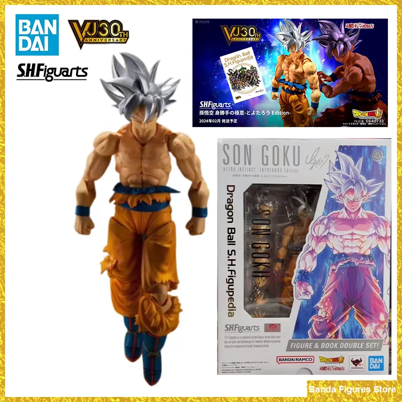 

Original Bandai S.H.Figuarts SHF Dragon Ball Z Son Goku Ultra Instinct Toyotaro Edition VJ30TH In Stock Anime Model Toys