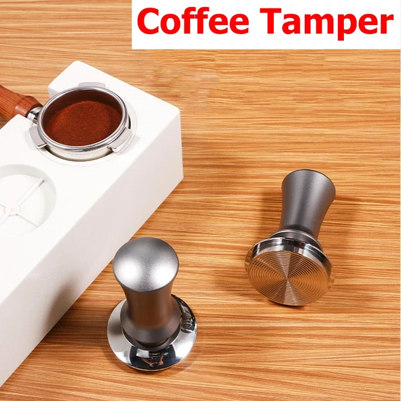 

1pcs Coffee Tamper 51mm Ripple Base Leveling Constant Pressure Calibrated Spring Loaded Barista Tools Espresso Accessories