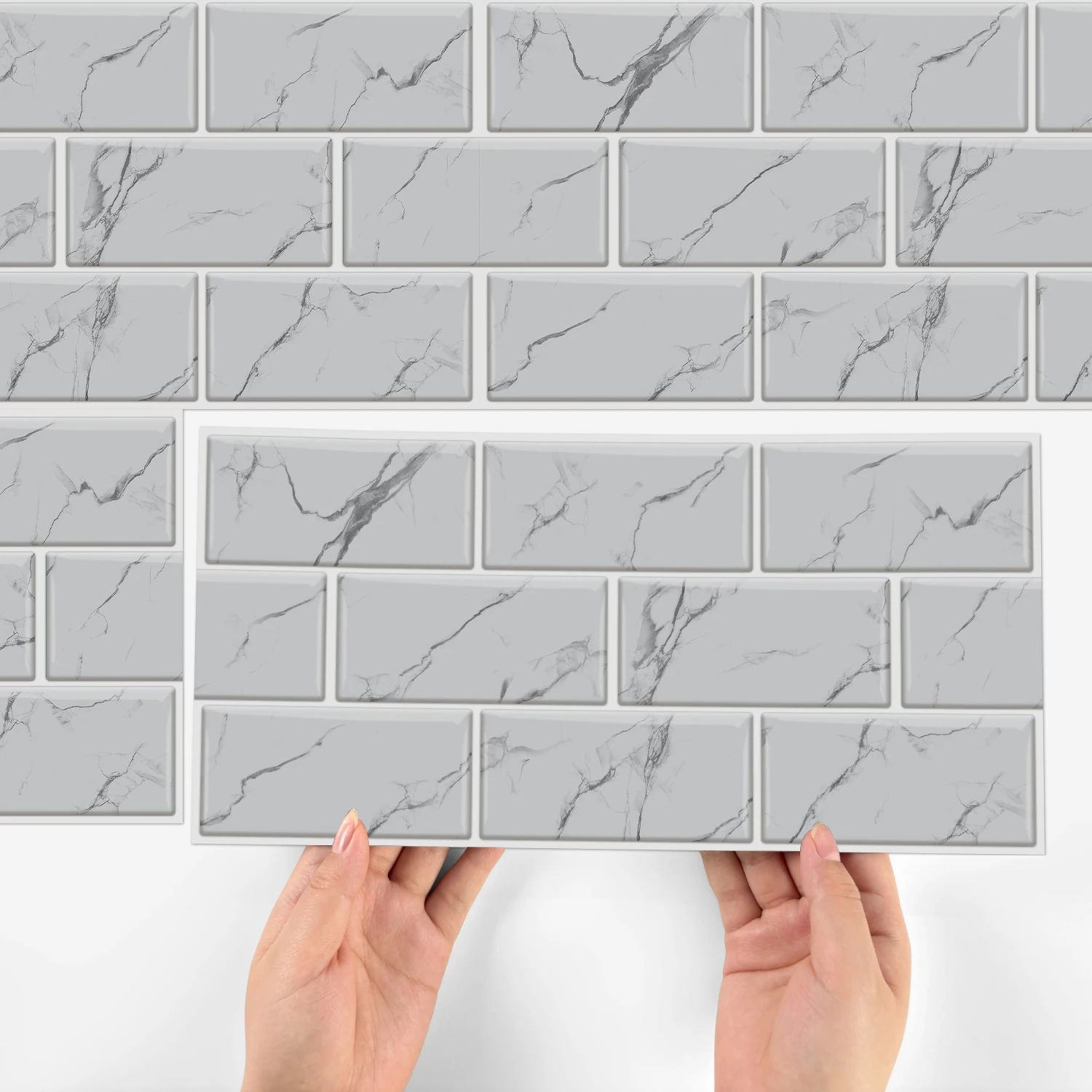 

Anti stone brick self-adhesive wall sticker for kitchen and bathroom DIY waterproof and oil resistant home decoration