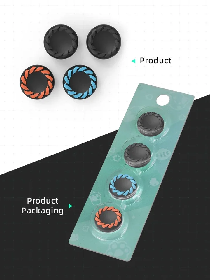 Funda de silicona con agarre para controles de Switch 2, protectores de joystick 6