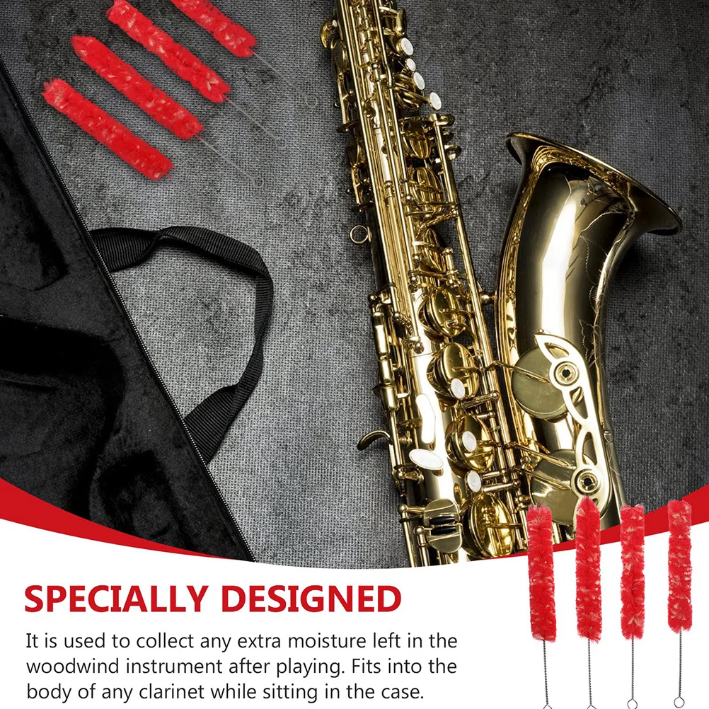 클라리넷 유지보수 키트 액세서리 소형 파이프 청소 브러시 악기 먼지 제거 호른