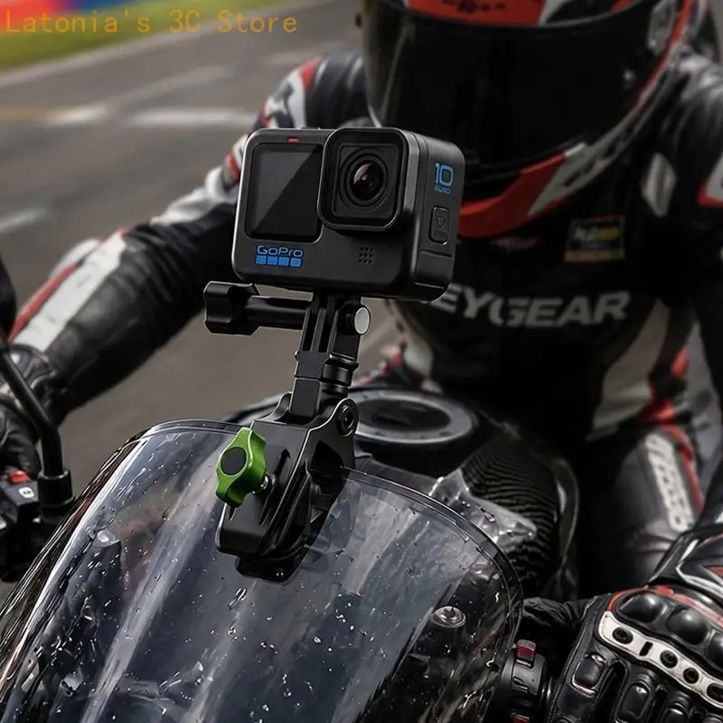 Camera Windshield Clamp Mount for Action6/5Pro for 1-8mm Windshield Motorcycle X3UB