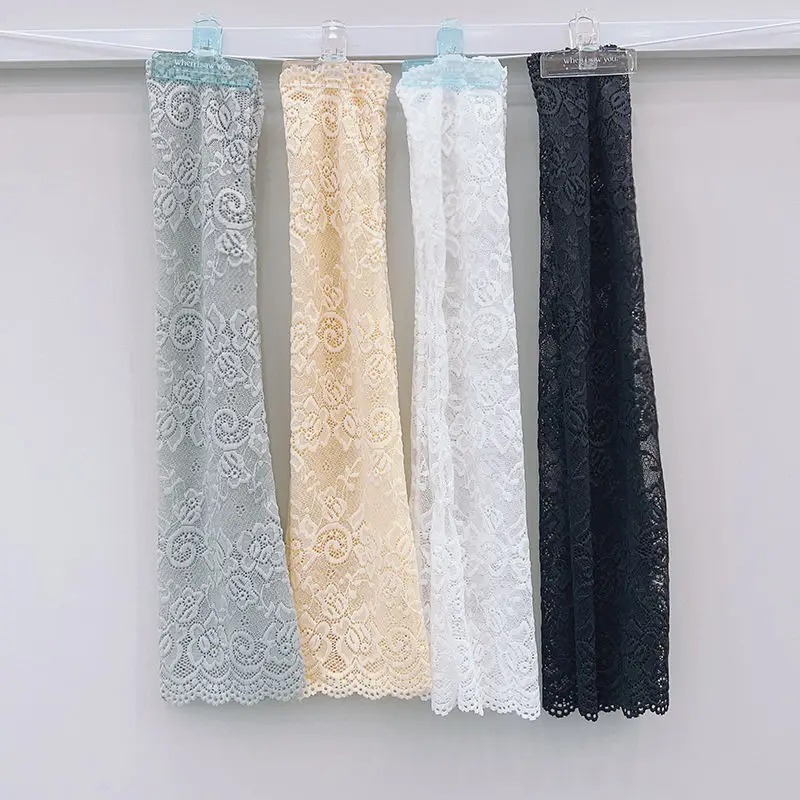 Women Lace Sunscreen Arm Sleeves Floral Lace Design Cover Up Breathable Mesh Sun Protection Arm Covers Scar Tattoo Concealing