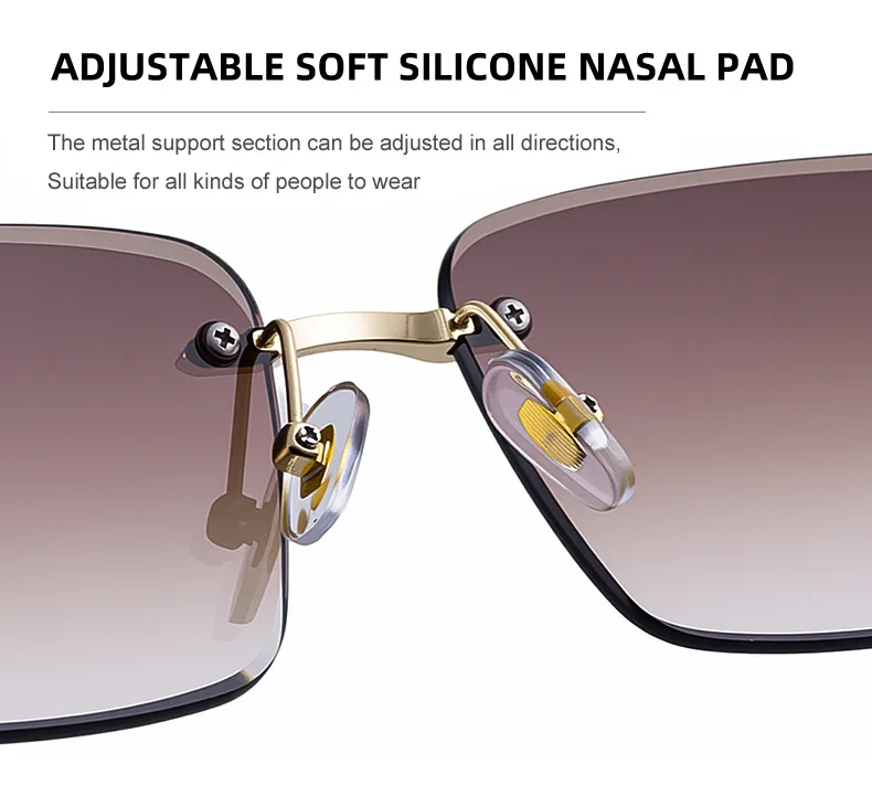 2026 Holzrahmenlose Sonnenbrille für Damen Trendige Retro UV400-Schutz Eckige Sonnenbrille für Herren Markendesign Modische Brille Dropshipping – Detail 13