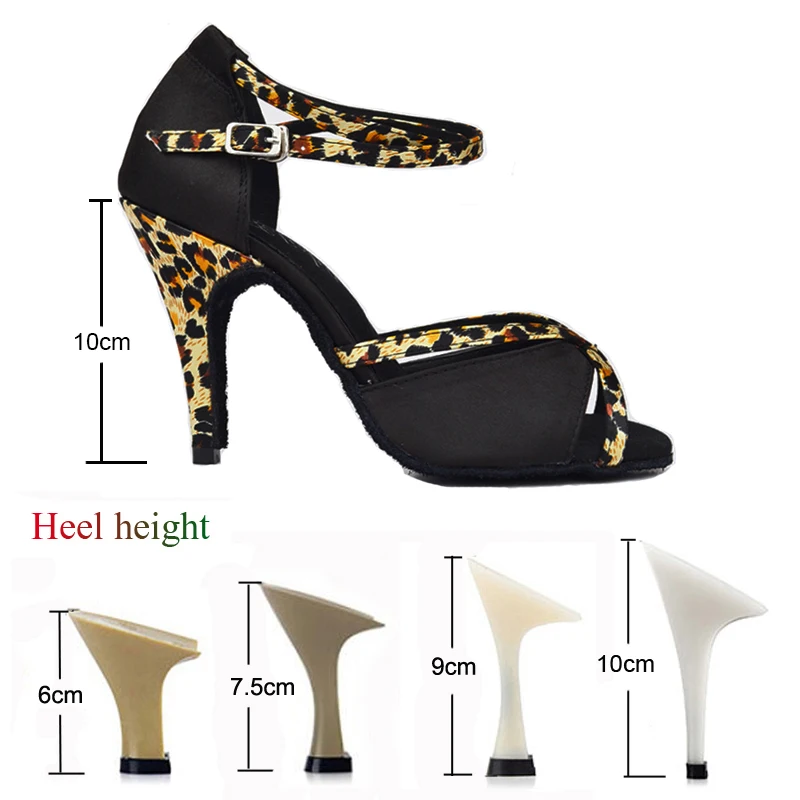 Latin Dance Shoes Women's Salsa Tango Party Ballroom Women's Shoes Black High Heel Dance Sneakers Outdoor