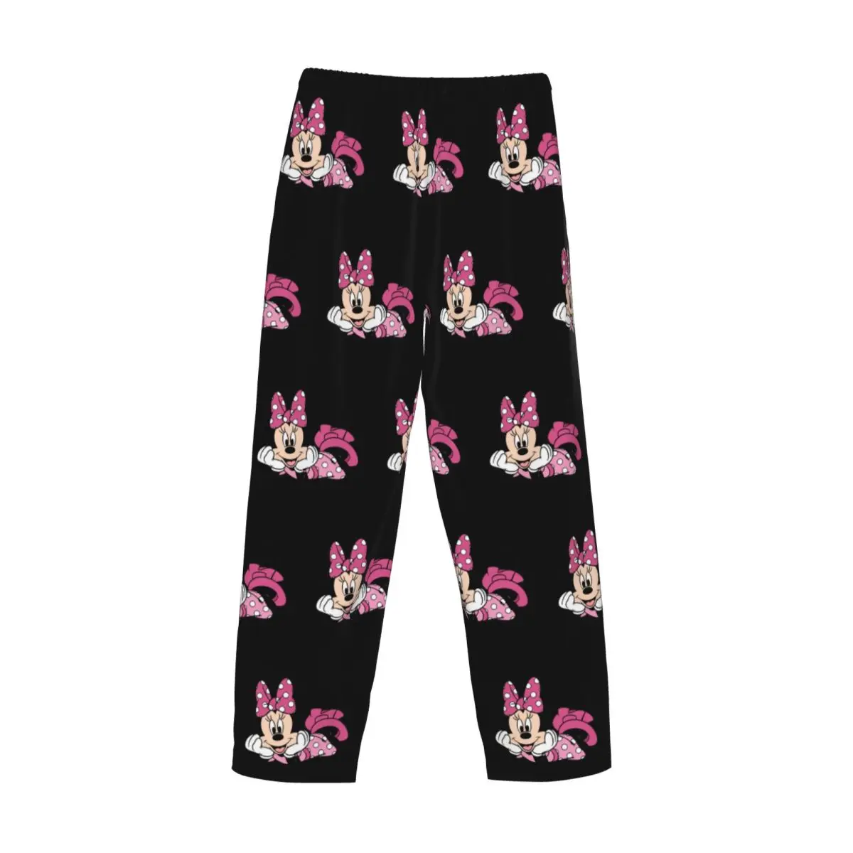 Pantalones de pijama personalizados de Mickey Mouse Minnie para hombres, ropa de dormir de dibujos animados, pantalones para dormir elásticos con bolsillos