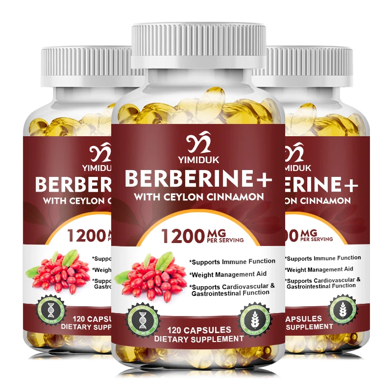 Berberine with Ceylon Cinnamon Capsule Antioxidant Supports Immune System, Cardiovascular & Gastrointestinal Function