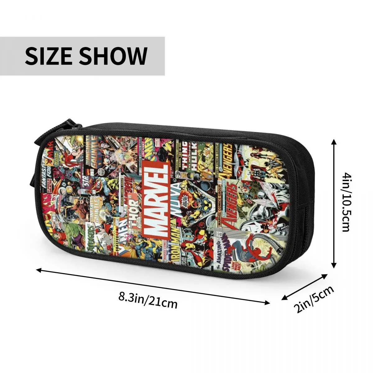 مخصص الكورية ديزني الرجل الحديدي مارفل فيلم مقلمة للبنين بنات تخزين كبير القلم حقيبة صندوق القرطاسية #4