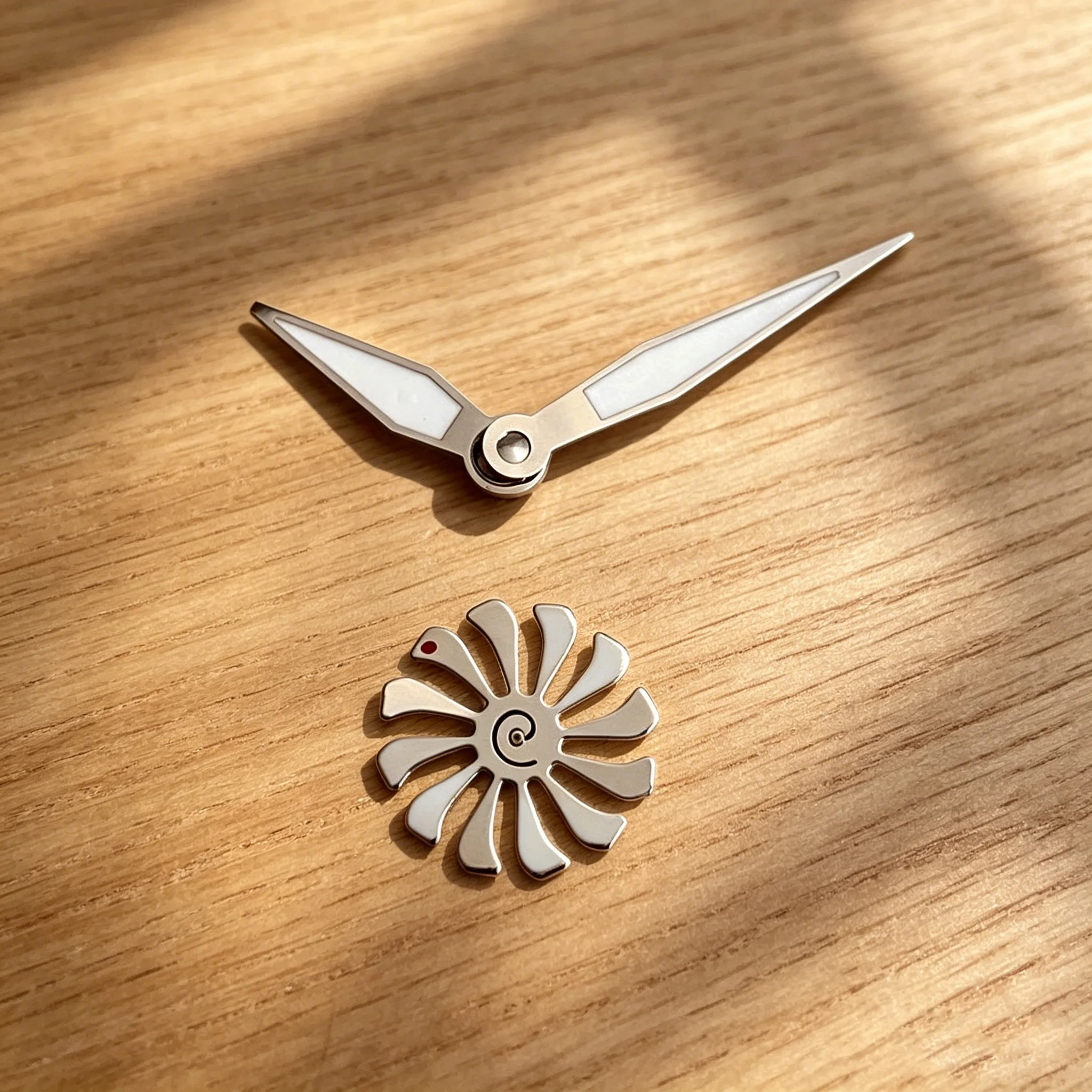 Silver-white Hand-winding Watch Hands Turbine Seconds Fit for ETA 6497 6498 Seagull ST3600 3620 Mechanical Movement 16mmx10mm