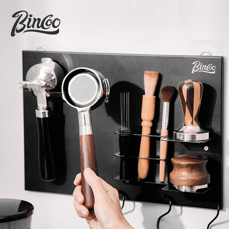 Bincoo Coffee Portafilter Wall Rack Self-adhesive Espresso Coffee Filter Holder 51MM/54MM/58MM Wall Mounted Rack Coffe rack wall