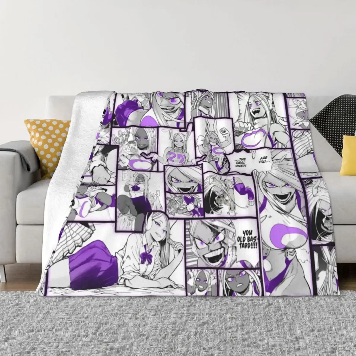 Miruko Mirko manga panels Throw Blanket Decorative Beds Decoratives For Decorative Sofa Blankets