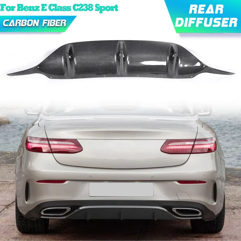 

Carbon Fiber Car Rear Bumper Diffuser Lip Spoiler for Mercedes Benz E Class C238 Sport 2-Door 2017 2018 Rear Diffuser Apron Lip
