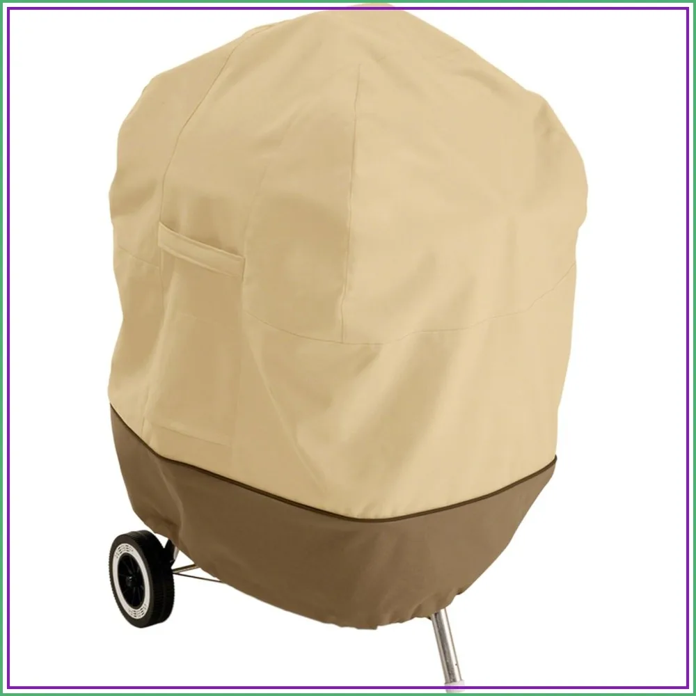 

Water-Resistant 26.5 Inch BBQ Grill Cover with Air Vents and Padded Handles