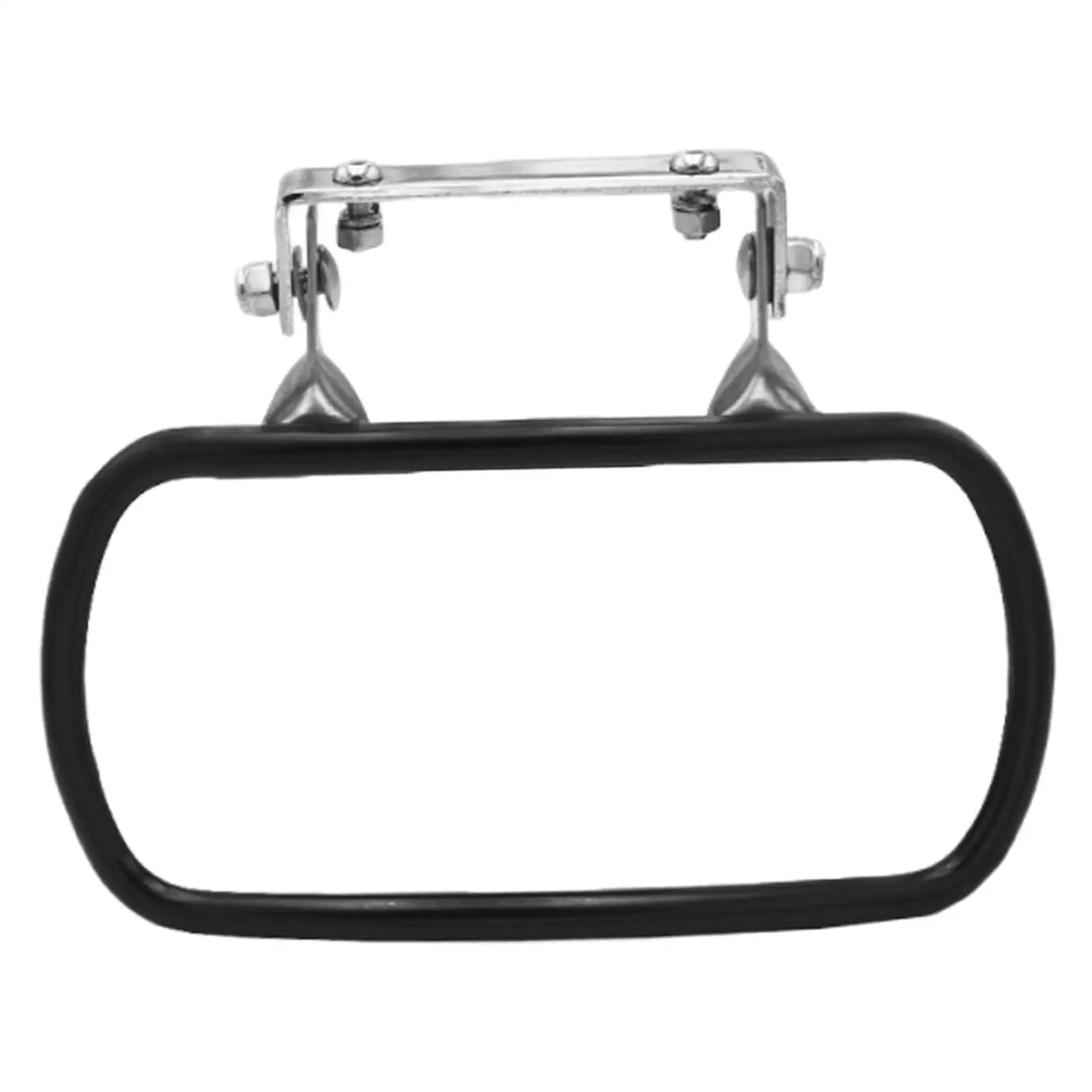Rectangular Convex Rear View Mirror Stainless Steel U Bracket Mount for Classic Cars Trucks and Vans