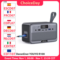DaranEner YOUYO R100 100W Portable Power Station, 4x USB, 1x DC and 2x AC Ports, 89.6Wh LiFePO4 Battery, LED & Compact