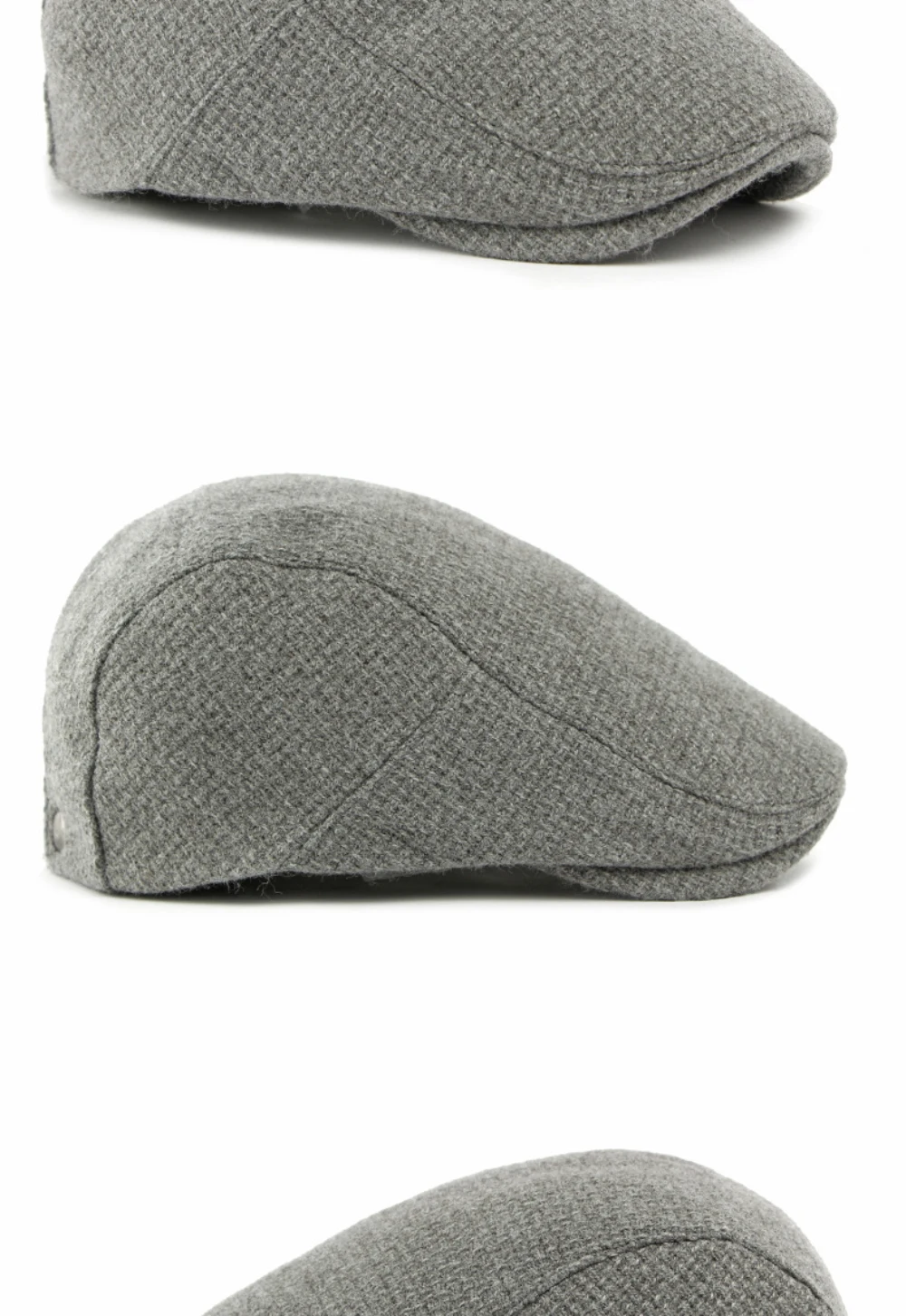 HT4887 Baskenmütze für Herren und Damen, Künstler-Baskenmütze, verstellbare Ivy-Flatcap, Unisex, Herbst-Winter, gestrickte Woll-Baskenmütze – Detail 10