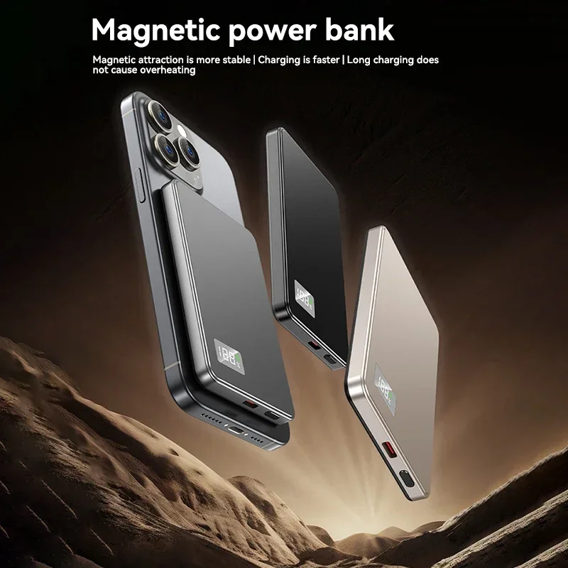 VIVO 500000mAh CCC Magnetic Wireless Power Bank PD22.5W Fast Charging Magsafe External Battery For IPhone17 Samsung Xiaomi view 2