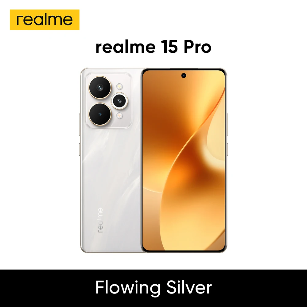 Wereldwijde versie realme 15 Pro 5G-smartphone Snapdragon 7 Gen 4-chip 144 Hz HyperGlow 4D Curve+ scherm 7000 mAh-batterij