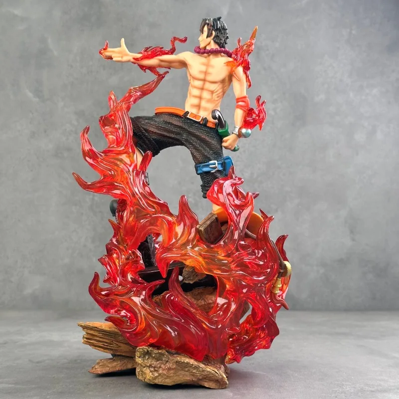 반다이 원피스 수제 GK 창 에이스 주먹 에이스 스태츄 장면 모델 룸 데스크탑 장식 애니메이션 수제 블라인드 박스 생일 선물