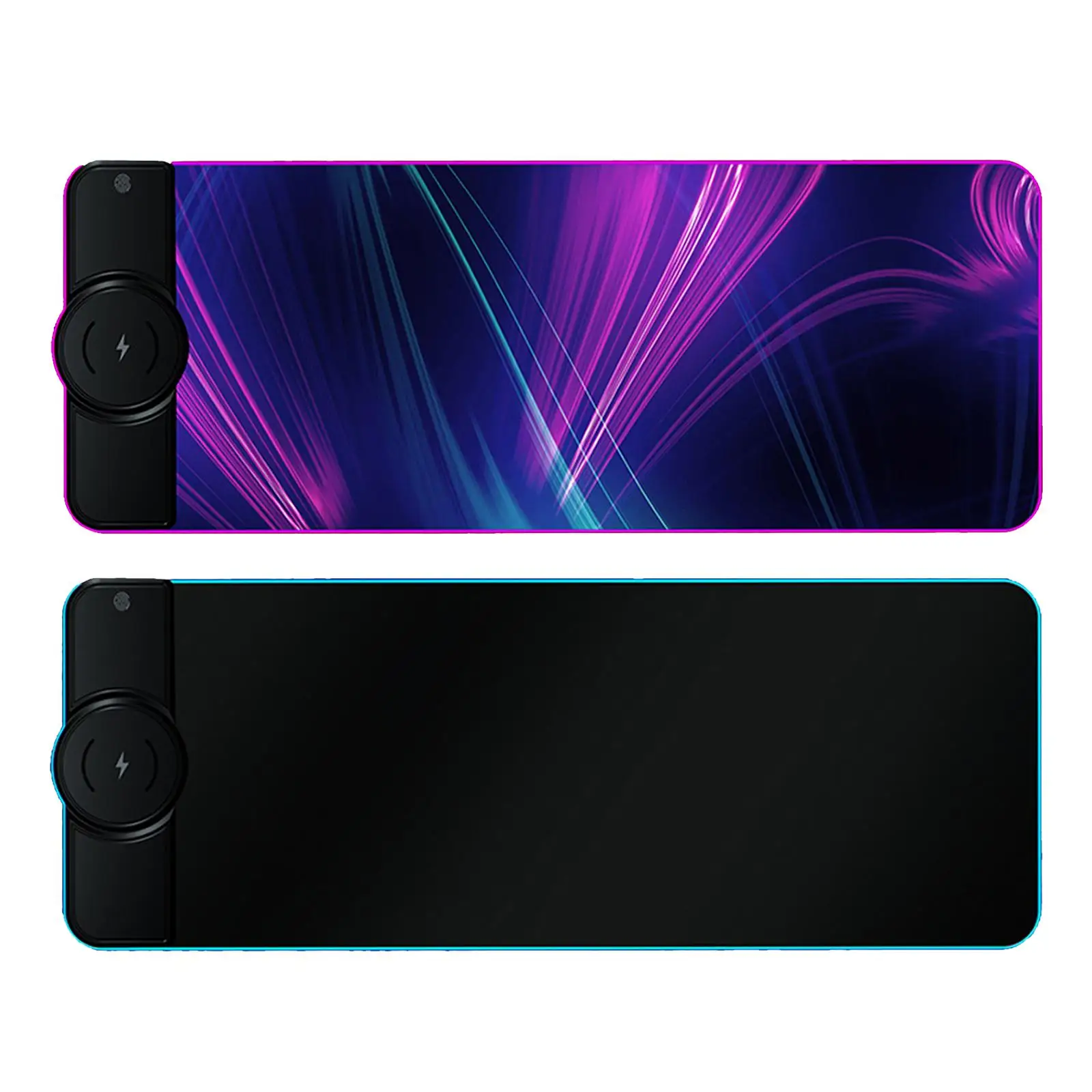 

Коврик для мыши со светодиодной подсветкой RGB и беспроводной зарядкой 10 Вт, коврик для клавиатуры ноутбука с подсветкой