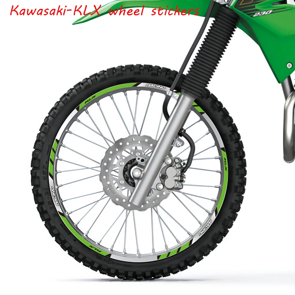 Dirt Bike Wheel Tire Rim Decorative Adhesive Reflective Decal Sticker for Kawasaki KLX 230 300 230R 230S 230RS 230SE 300R