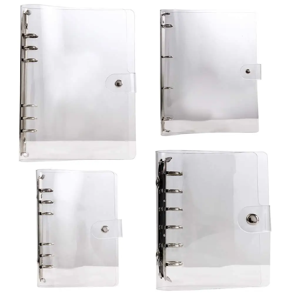Agenda Office Supplies Clip File Plastic Transparent Loose Leaf Ring Planner Notebook Binder