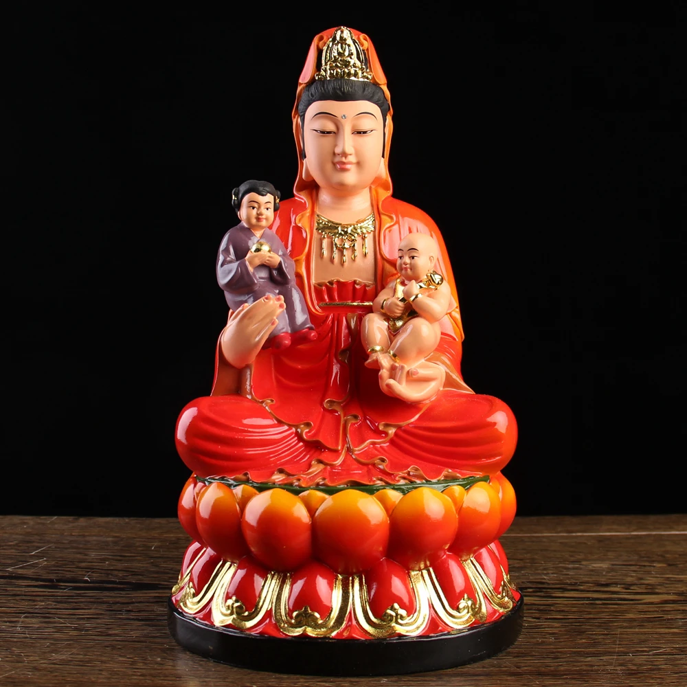 

30CM Asia HOME family shrine Effective Buddhism bless family safe good luck SONG ZI Guan yin Buddha statue