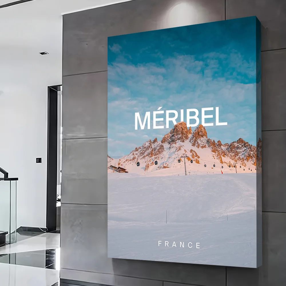 مذريبل منتجع التزلج المشارك تخصيص مطبوعة قماش اللوحة للصور جدار الفن غرفة المعيشة الديكور ديكور المنزل الحمام #2