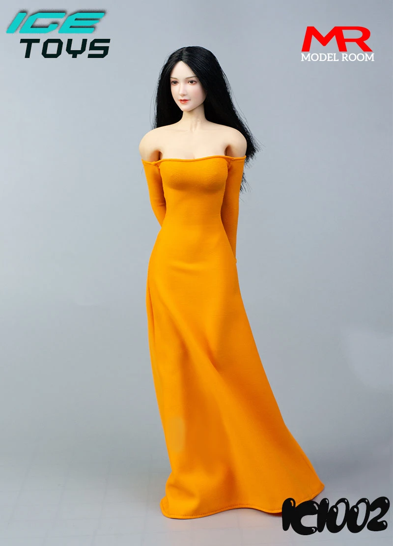 IJS SPEELGOED IC1002 1/6 Vrouwelijke Blote Schouder Jurk Avondjurk Lange Rok Kleding Model Fit 12-inch Soldaat action Figure Body