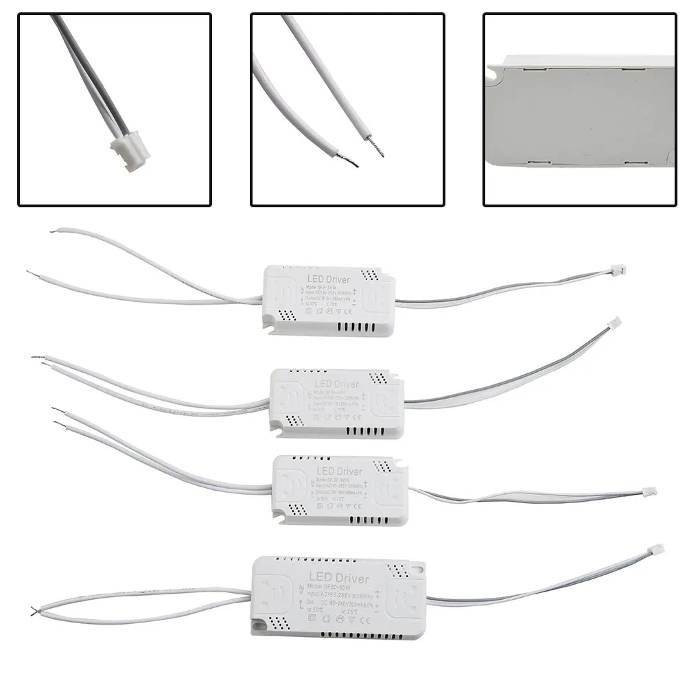 LED Driver Adapters 240-300mA 8-24W 24-40W 40-60W 60-80W AC165-265V Lighting Transformer Panels For Ceilling Lampes Power Supply
