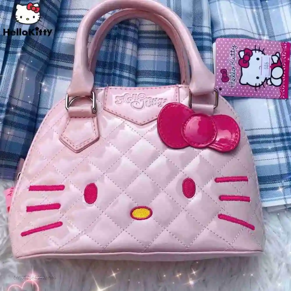 Sanrio Hello Kitty Handbag Japanese Cute Children Y2k JK Girls Women's Mini Messenger Shoulder Crossbody Bag KT Cat Shell Tote