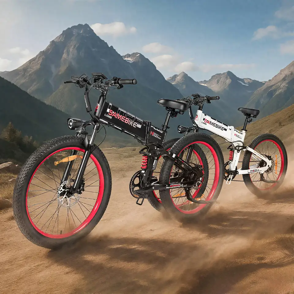 Electric Bike Foldable SAMEBIKE LO26 PLUS 48V 15Ah Battery 1000W Motor E-Bike 26-Inch Wide Tire 45KM/H Commuter Electric Bicycle image 7