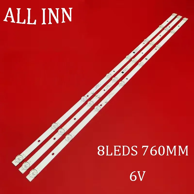 LED شريط إضاءة خلفي 8 مصباح ل Aiwa 40 "TV BBk 40LEM-1043/FTS2C EU40DT200 MS-L2665-A MS-L2665-B LA021 MS-L2665-A V1 MS-L2665-B V2 #1